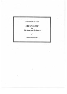 Lyric Suite for Marimba and Orchestra: Full score by Nancy Van de Vate