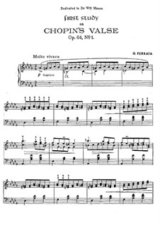 No.1 in D Flat Major: For piano. First version by Ferrata by Frédéric Chopin