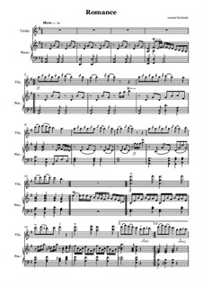 Romance for Piano and Violin: Romance for Piano and Violin by Samer Hautom