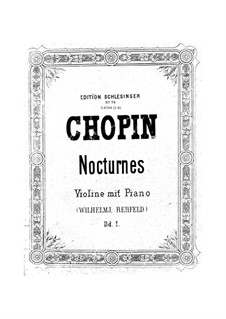 Nocturnes, Op.37: No.1, for violin and piano by Frédéric Chopin