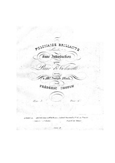 Introduction and Polonaise Brilliant in C Major, Op.3: For piano by Frédéric Chopin