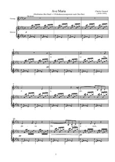 Ave Maria: For voice and piano (D flat major) by Johann Sebastian Bach, Charles Gounod