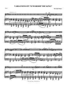 Variations on 'O Worship The King: For clarinet and piano by Joseph Hasper