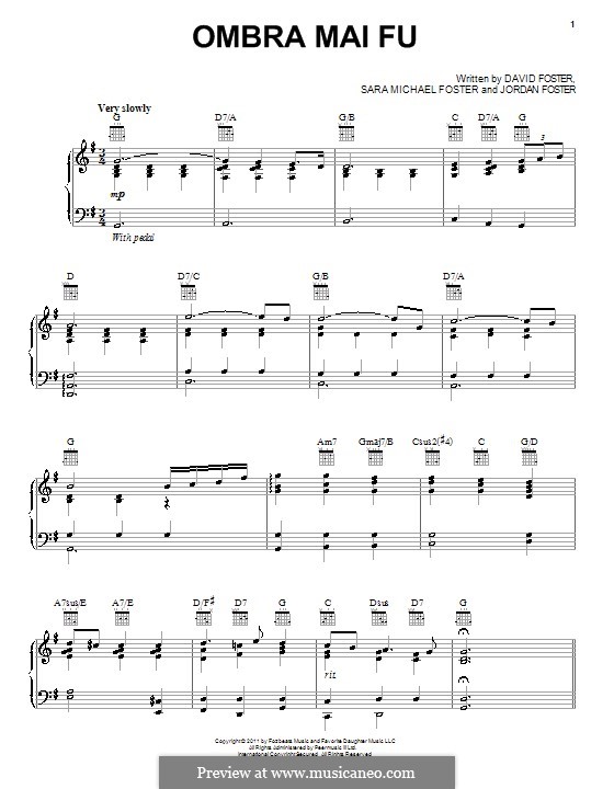 Largo (Ombra mai fu) printable score: For piano by Georg Friedrich Händel