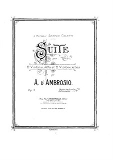 Suite for String Quintet, Op.8: Violin II part by Alfredo D'Ambrosio