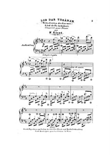 Lob der Tränen (In Praise of Tears), D.711 Op.13 No.2: For piano by Franz Schubert