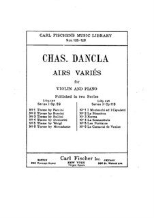 Six airs variés, Op.89: No.1-6 Solo part by Charles Dancla