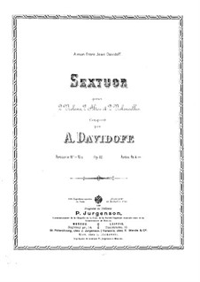 String Sextet in E Flat Major, Op.12: Viola I part by Aleksei Davidov