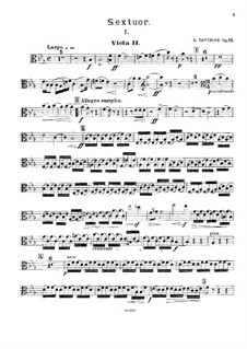 String Sextet in E Flat Major, Op.12: Viola II part by Aleksei Davidov