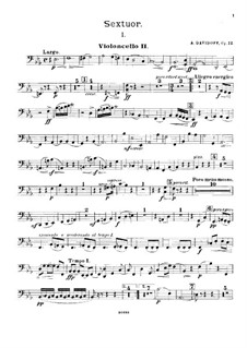 String Sextet in E Flat Major, Op.12: Cello II part by Aleksei Davidov