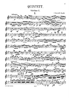Piano Quintet in G Minor, Op.40: Violin I part by Karl Julevich Davydov