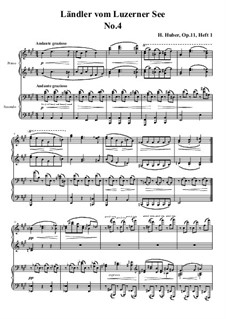 Fünfzehn Ländler vom Luzerner See, Op.11: Ländler Nr.4 by Hans Huber