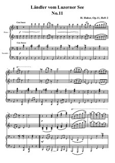 Fünfzehn Ländler vom Luzerner See, Op.11: Ländler Nr.11 by Hans Huber