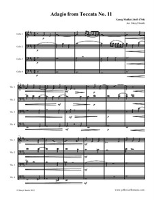 Toccata in C Minor: Adagio, for four cellos (intermediate cello quartet) by Georg Muffat