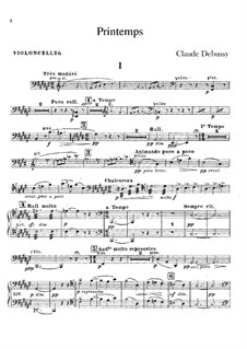 Printemps: Cellos part by Claude Debussy