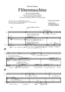 Flötenmaschine (2 flute or 1 flute + prerecorded flute): Flötenmaschine (2 flute or 1 flute + prerecorded flute) by Manfred Stahnke