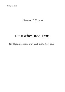 Deutsches Requiem, für Mezzosopran, Chor und Orchester, Op.2: Orchesterstimmen by Nikolaus Pfefferkorn