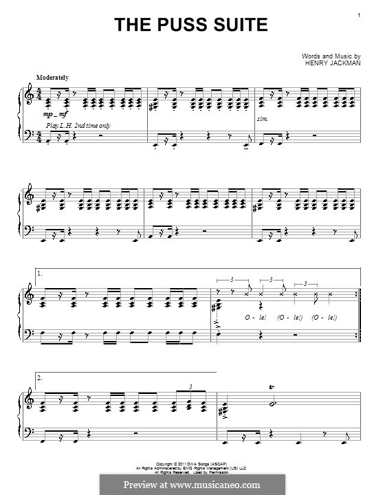 The Puss Suite (from The Puss in Boots): For piano by Henry Jackman