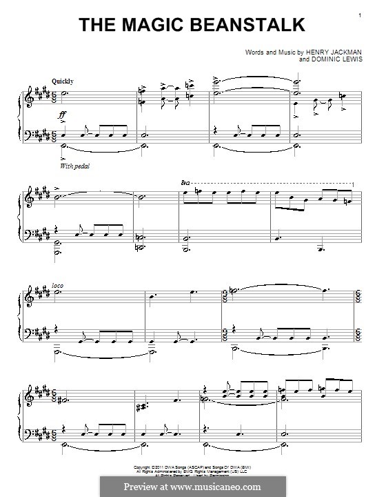 The Magic Beanstalk: For piano by Henry Jackman, Dominic Lewis