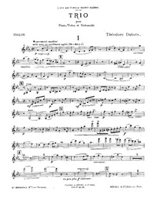 Piano Trio No.1 in C Minor: Violin part by Théodore Dubois