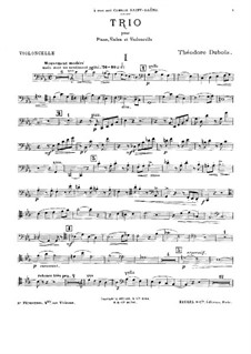Piano Trio No.1 in C Minor: Cello part by Théodore Dubois