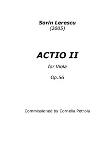 Actio II for Viola, Op.56: Actio II for Viola by Sorin Lerescu