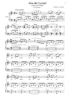 Martha, or The Market at Richmond: Ach! so fromm, for voice and piano (with accompaniment track) by Friedrich von Flotow