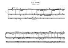 Work for Organ No.9 'Lux Mundi', MVWV 578: Work for Organ No.9 'Lux Mundi' by Maurice Verheul