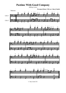 Pastime with Good Company: For cello duo (two cellos) by Henry VIII