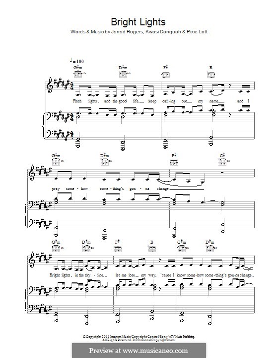 Bright Lights (Tinchy Stryder feat. Pixie Lott) by J. Rogers, K