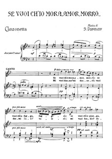Volume I: Se vuoi ch'io mora, amor, morro by Stefano Donaudy