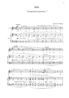 Volume I: Perduta ho la speranza by Stefano Donaudy