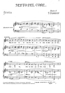 Volume I: Sento nel core by Stefano Donaudy