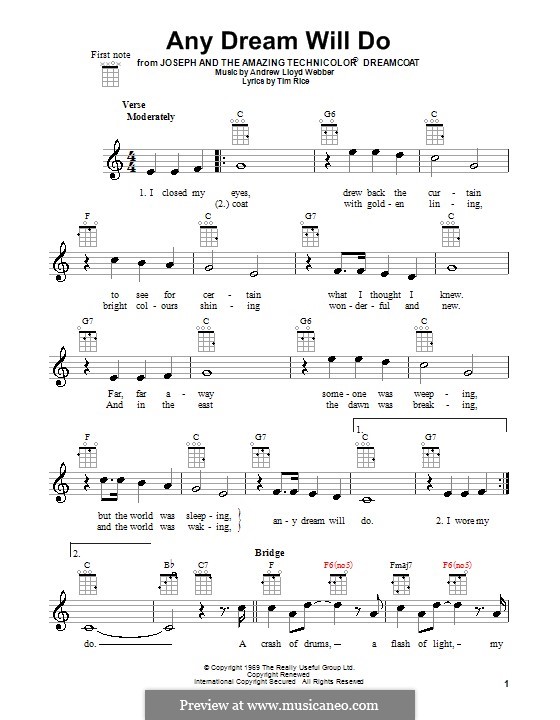 Any Dream Will Do (Joseph and The Amazing Technicolor Dreamcoat) by A.L