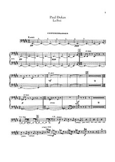 La Péri: Double bass part by Paul Dukas