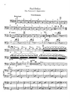 L'apprenti sorcier (The Sorcerer's Apprentice): Cellos part by Paul Dukas