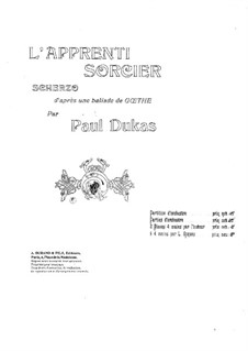 L'apprenti sorcier (The Sorcerer's Apprentice): For piano four hands by Paul Dukas