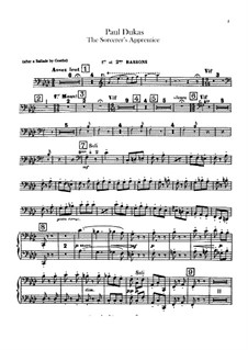 L'apprenti sorcier (The Sorcerer's Apprentice): Bassoons parts by Paul Dukas