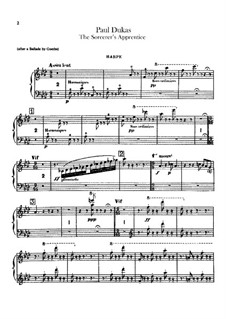 L'apprenti sorcier (The Sorcerer's Apprentice): Harp part by Paul Dukas