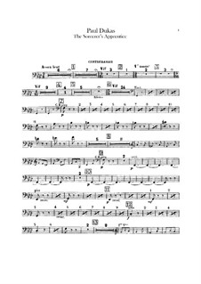 L'apprenti sorcier (The Sorcerer's Apprentice): Double bass part by Paul Dukas