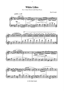 Twelve Little Piano Pieces: No.11 White Lilies by Basil Joseph