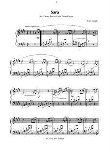 Twelve Little Piano Pieces: No.3 Sara by Basil Joseph