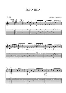 Five Sonatinas for Guitar, MS 85: Sonatina No.1 by Niccolò Paganini