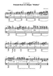 Prelude No.6 for piano 'Walton': Prelude No.6 for piano 'Walton' by Elliot Corner