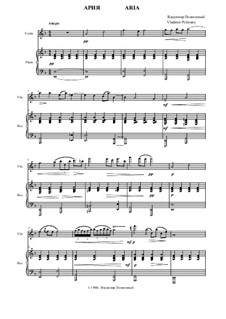 Aria for violin and piano: Score for two performers by Vladimir Polionny