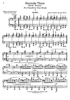 Complete Cycle: For piano four hands by Antonín Dvořák