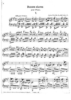 Book II: For piano by Antonín Dvořák