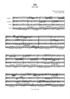 Aria: Version for string quartet by Johann Sebastian Bach