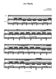Two instruments version (with piano): For oboe and piano by Franz Schubert