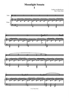 Movement I: For viola and piano by Ludwig van Beethoven